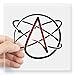 CafePress Modern Atheist Atomic Color Sticker Square Bumper Sticker Car Decal