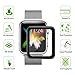 Apple Watch Screen Protector, Amoner 42mm iWatch Tempered Glass Screen Protector [Full Coverage] [Scratch-Proof] [Bubble-Free] Screen Film for 42mm iWatch Series 1/2/3, Black