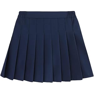 School Uniform Skirts for Girls Solid Color Pleated Skirt High Waisted Athletic Golf Skirt Girls Summer Preppy Skirts