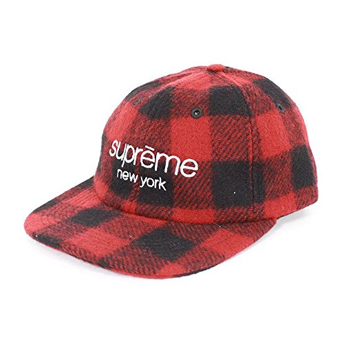 上品 16aw Buffalo Supreme シュプリーム Plaid B07fn2ttc7 中古 6 Panel バッファローチェック クラシックロゴキャップ レッド Logo Classic Wool キャップ Www Qaa Edu Qa