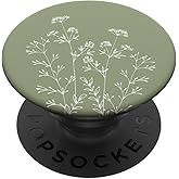 Cute Wildflower Cottagecore Floral Flower Sage Green PopSockets Adhesive PopGrip