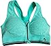 Senchanting Zip Front Racerback Padded Wirefree Push up Impact Yoga Sports Bra