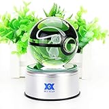 3D Crystal Ball Fancy LED Lighting and Spinning Primary Base Advance 3D Laser Engraving Valentine Children's Gift (Mew)