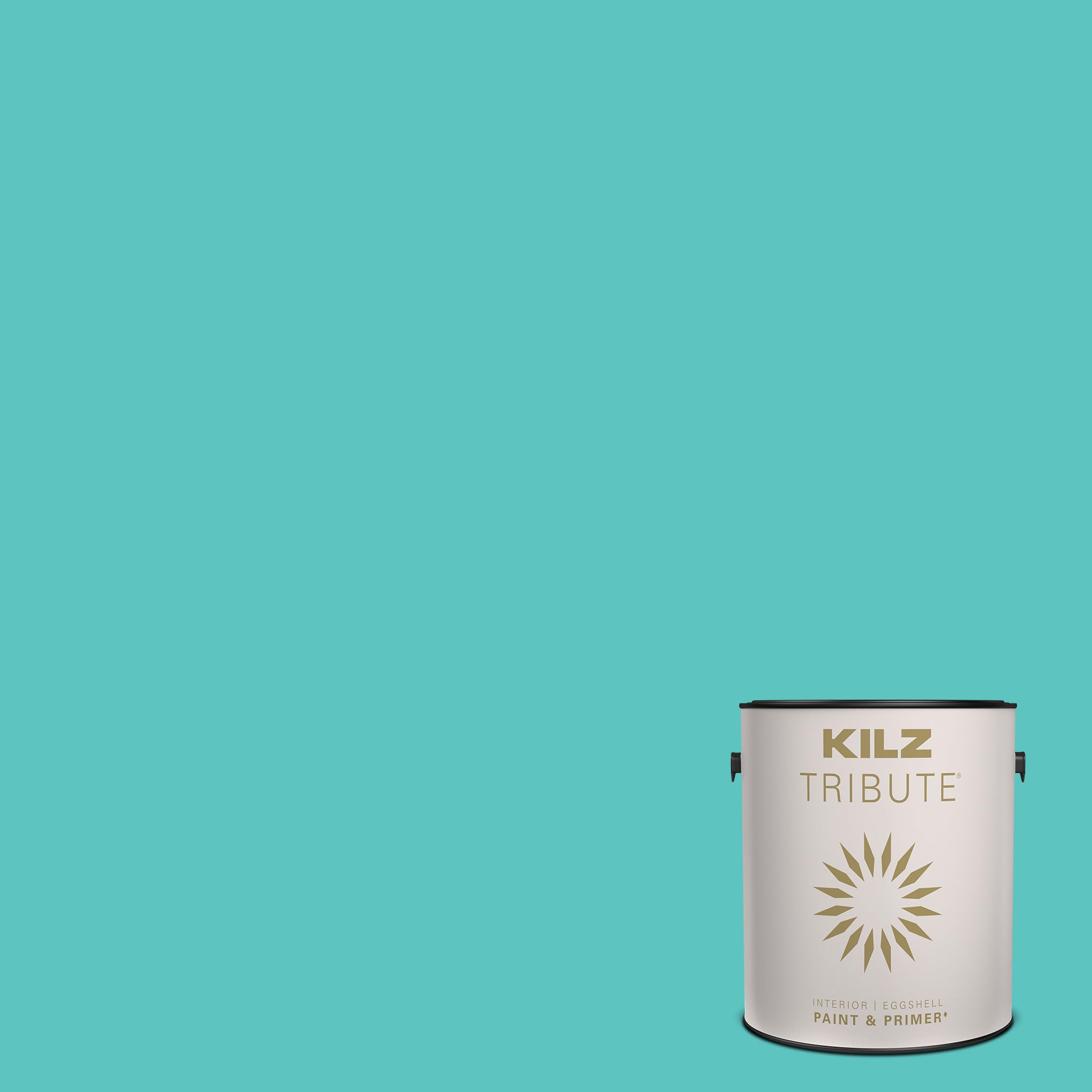 KILZ TRIBUTE Paint & Primer, Interior, Eggshell, Tropical Escape, 1 Gallon Image KILZ TRIBUTE Paint & Primer, Interior, Eggshell, Tropical Escape, 1 Gallon Image