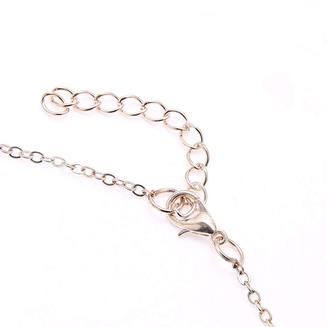 Yerflew Women Ladies Fashion Jewelry Sets Pearl Pendant Necklace Earrings Set Wedding Party Accessories