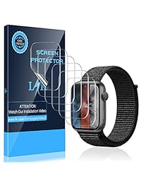 LK [6 Pack] Screen Protector for Apple Watch 44mm Series 4 5 - Max Coverage Bubble-  Anti-Scratch iWatch 44mm Flexible TPU Film with Lifetime Replacement Warranty