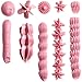 iCooker 17-Pack Decorating Tips for Cake Supplies [FREE Pastry Bag Kit Set] Best Professional Tool Tips for Icing Cupcakes - Stainless Steel Reusable Coupler & Storage Case