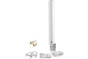 EIFAGUR 2x2 MIMO Omni-Directional 11-13dBi Antenna Kit Compatible with AT&T, Verizon Mobile Cell Phone Cellular 4G LTE Router Modem Gateway T-Mobile Home Internet/Dual 16.4FT SMA Male Cable