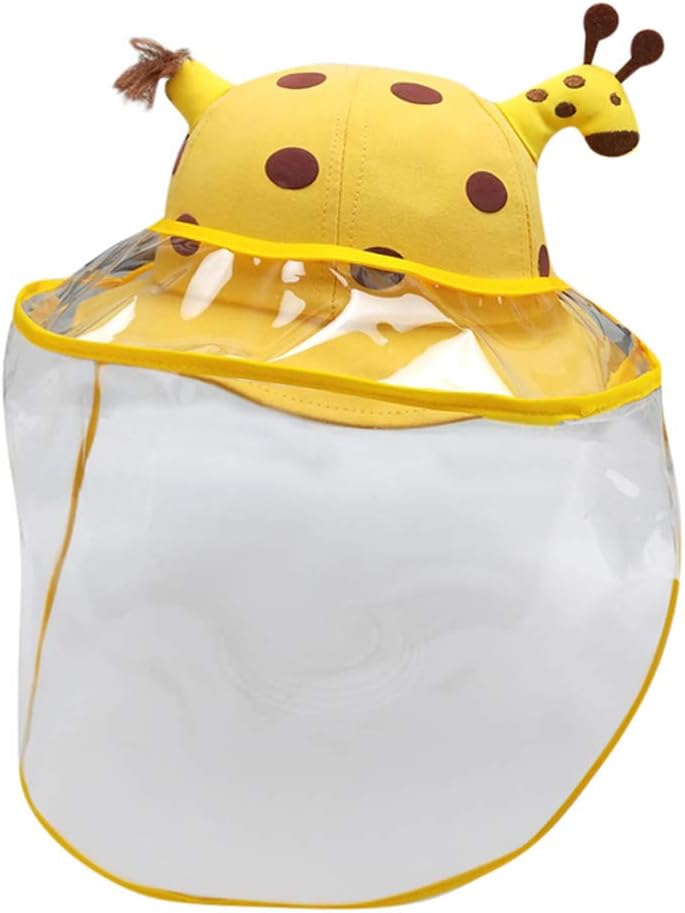 Youmymine Anti-Spitting Protective Hat, Kids Baby Safety Face Shield Hat,Anti Drool Splash,Proof Outdoor Fisherman Cap