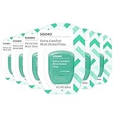 Amazon Brand - Solimo Extra Comfort Mint Dental Floss, 40 M (Pack of 6)