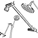 Coeur Designs 11 Inch Shower Extension Arm. Solid Brass and Chrome Finish for Style and Durability. Height/Angle Adjustable for Perfect Position. Fits All Showerhead Models.Teflon Tape Included