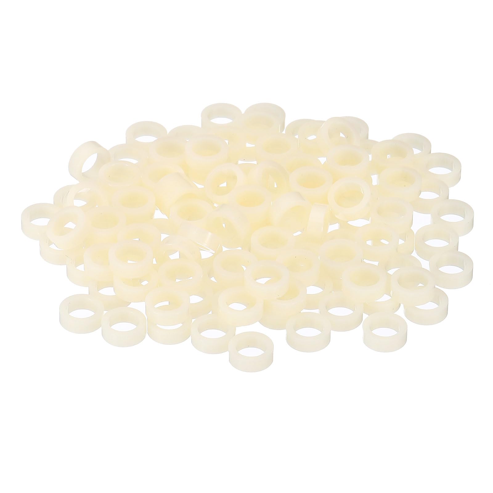 PATIKIL M6 Round Spacer Washer Set, 120 Pcs ABS Plastic Spacer Washer 6.2mm ID, 9mm OD, 3mm Length for M6 Screws — image 1