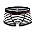 Nuofengkudu Men's 3 Packs Soft Cotton Trunk Underwear Cotton Boxer Briefs (FBA)