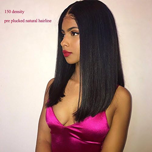 Peruvian Virgin Hair Full Lace Human Hair Wigs Kylie Long bob Straight Hair Pre Plucked Natural Hairline Think ends Lace Front Wig Bleach Knots 16inch