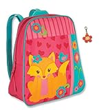 Stephen Joseph Fox Backpack with Flower Zipper Pull - Girls Backpacks