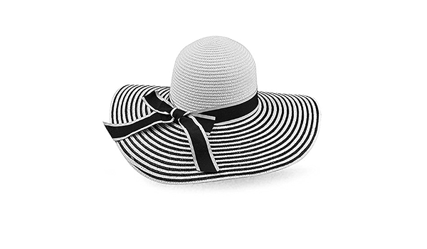 LOCOMO Black White Striped Bow Wide 