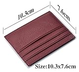 Handmade Genuine Leather Unisex Slim Card Case Card Holder Compact Wallet