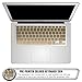 MacBook-Air-13-Shell, RiverPanda Lightweight Ultra Slim Metallic Coated Hard Case Cover With Keyboard Skin for MacBook Air 13-Inch (A1369/A1466) - Metallic Gold