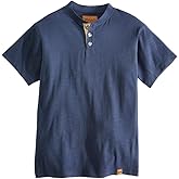 Venado Premium Short Sleeve Henley Shirt for Men (Navy, Small)