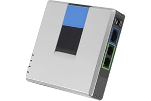 Internet Phone Adapter, VoIP Gateway Internet Phone 2 Ports Adapter SIP RJ45 Cable for PAP2T (US Plug)