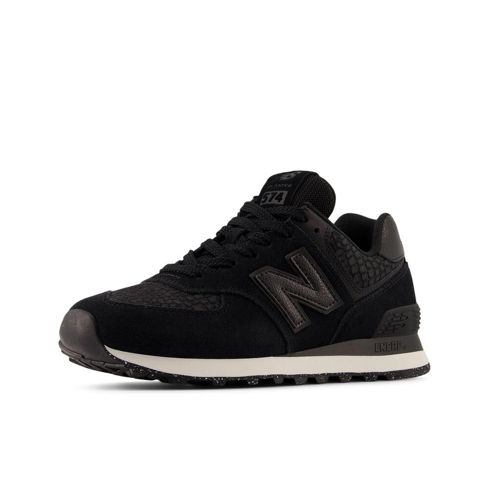 New Balance Women's 574 V2 Sneaker, Black/Metallic Black, 11.5 M Image