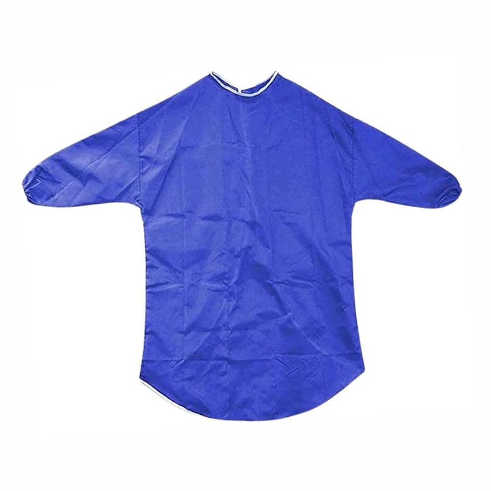 3 Ace Crafts Kids Art Apron 70cm Painting Apron for Boys and Girls (Blue) Waterproof Playing Apron for Kids Art, Half Sleeves and Elasticated Cuffs, Apron for BBQ Garden Cooking, Bib Aprons