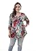 ZERDOCEAN Women's Plus Size Printed 3/4 Sleeve Tunic Top Loose Shirt Style-103 3X