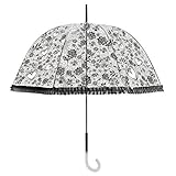 Becko Stick Clear Canopy Bubble Transparent Dome Shape Princess Style Rain Umbrella