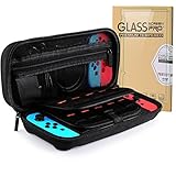 Nintendo Switch Case with 2 Pcak H9 Screen Protector 20 Game Cartridges High-capacity Hard Crary Case Conpatible with Nintendo Switch Portable Travel Carry Case for Switch Console & Accessories