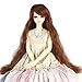 Miss U Hair Synthetic 1/3 Size BJD DOD Wig Cute Long Kinky Curly Taro Hair 8-9 inch (Light brown)