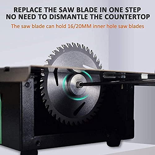 ZHJIUXING HO Mini TischkreissäGe, Modellbau TischkreissäGe Basteln Schnitzen Energie Sparen Winkelschnitt, Schnitttiefe… – Bild 7