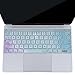 MOSISO Silicone Pattern Keyboard Cover Protective Skin Compatible with MacBook Pro 13 inch 2017 2016 Release A1708 Without Touch Bar & Compatible with MacBook 12 inch A1534, Rainbow Mist