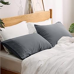 Bedsure Queen Pillow Cases Set of 2 - Dark Grey