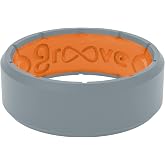 Groove Life Edge Silicone Ring for Men, Breathable Rubber Wedding Band | Breathable Men's Silicone Wedding Ring, Hypoallergenic Medical-Grade Silicone, Comfortable for Work, Travel, Gym, &amp; Everyday
