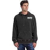 Bioworld One Piece Animated Series Oversized Character Art Men's Black Mineral Wash Long Sleeve Hooded Sweatshirt