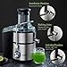 Juicer, Oneisall Juice Extractor 800W Easy to Clean Extractor Press Centrifugal Juicer Machine, Wide 3” Feed Chute for Whole Fruit Vegetable, Anti-drip, High Quality, BPA-Free, Large, Silver