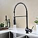Avola Single Lever Solid Brass Kitchen Sink Faucet, Oil Rubbed Bronze,High Arc Swivel Pull Down Spout Mixer Bar Faucet