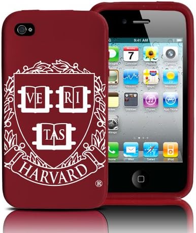 Silicone Case for iPhone 4/4S - Harvard Crimson - Retro Series - Cranberry