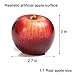 SENREAL Artificial Apples 6Pcs Fake Apples Red Realistic Plastic Apples Real Size Artificial Fruit for Home Kitchen Party Wedding Decoration Photography Prop