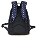 Unisex Packable Lightweight Canvas College Backpacks Travel Hiking Laptop Backpack Rucksack Schoolbags School Book bag Daypack (Navy Blue Polka Dot)