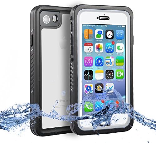iPhone 7/8 Waterproof Case,Shockproof Dustproof Cases Supports Touch ID With Underwater Full Body Cover Protective For iPhone 7/8 Black 4.7''
