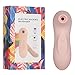 Clitoral Nipple Sucking Vibrator, Xocity, Oral Sex Vibrator with 10 Sucktion Vibration Modes, Clit Nipple Simulator Adults Sex Toy for Women Female Couples, Light Pink