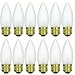 Sunlite 40ETF/32/12PK 40W Incandescent Torpedo Tip Chandelier with Frosted Light Bulb and Medium E26 Base (12 Pack)
