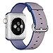 Woven Nylon Fabric Wrist Strap Replacement Band with Classic Square Stainless Steel Buckle for Apple Watch iWatch Series 1 / 2,Sport & Edition,38mm,42mm (Purple 38mm)