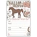 Cute Horse Birthday Party Invitations with Envelopes [20 Count]
