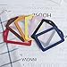 ISKYBOB Set of 14 Vertical Colorful Faux Leather Business ID Badge Card Holder,Not Included Neck Strap