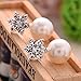 Vibola Pendant Fashion Women's Sterling Silver Snowflake Stud Earrings Jewelry