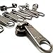 YKK Vislon Reversible Pull Slider Zipper Repair Kit Replacement 5 10 Per Pack, Size 5, Black