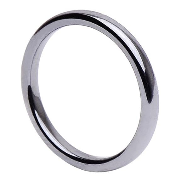 Schmaler Ring aus Hämatit glatt grau dunkelgrau Hämatitring Fingerring Steinring