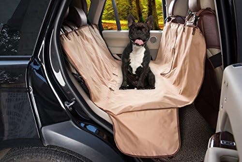 Homeyone Waterproof Dog Pet Travel Back Seat Cover (Tan)